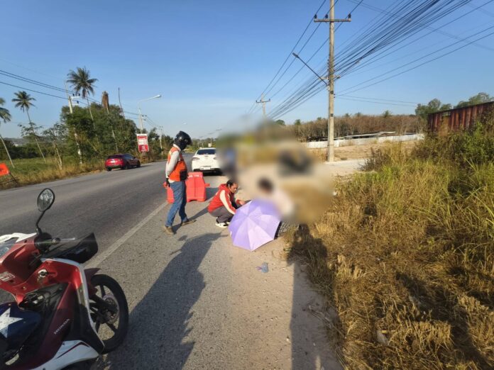 Женщина из Паттайи получила травмы после того, как собака выбежала на дорогу, вызвав аварию на мотоцикле