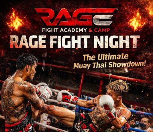 Pattaya szykuje się na emocjonującą walkę Muay Thai w Walentynki w Rage Fight Academy z Rage Fight Night!