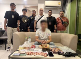 Polizei in Pattaya verhaftet chinesischen Staatsbürger wegen Schmuggels sogenannter Zombie-Pods bei verdeckter Ermittlung