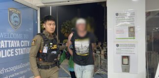 Humalainen venäläinen mies pidätettiin Pattayalla väitetyn provosoimattoman thaimaalaisen naisen pahoinpitelyn jälkeen julkisesti