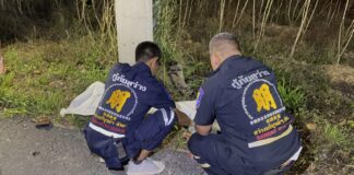 Jadący z dużą prędkością sedan BMW zderzył się z Tajlandczykiem na motocyklu w pobliżu Pattayi, powodując jego natychmiastową śmierć