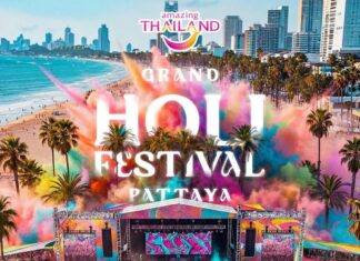L'incredibile Grand Holi Festival in Thailandia si terrà a Pattaya dal 13 al 15 marzo