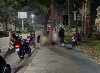 Motorcyclist Seriously Injured After Losing Control and Crashing into Tree on Pattaya Sidewalk, Speed a Factor