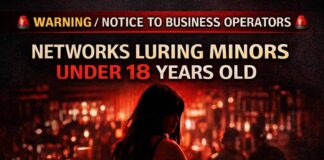 Warning to Business Operators: Beware of Networks Luring Minors Under 18