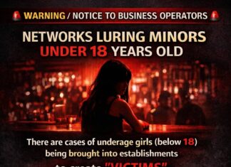 Предупреждение для операторов бизнеса: Остерегайтесь сетей, заманивающих несовершеннолетних младше 18 лет.