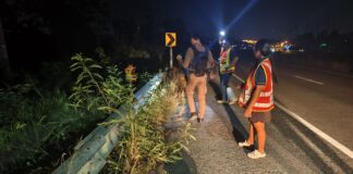 Thief Removes Guardrail Bolts on Highway 331 Near Pattaya, Causing Nearly 100,000 Baht in Damage, Evades Police on Multi District and Province High Speed Chase