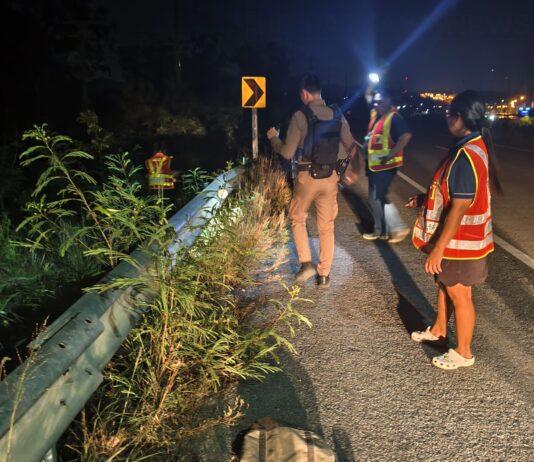 Tjuv tog bort skyddsräckesbultar på motorväg 331 nära Pattaya, orsakade skador för nästan 100 000 baht, undvek polisen vid höghastighetsjakt i flera distrikt och provinser.