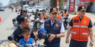 Chonburi Governor Inspects Songkran Service Point in Banglamung, Stresses Strict Safety Measures: “Don’t Drink and Drive, Don’t Drive When Tired”