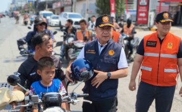 Chonburi Governor Inspects Songkran Service Point in Banglamung, Stresses Strict Safety Measures: “Don’t Drink and Drive, Don’t Drive When Tired”