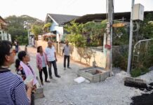Pattaya Mayor Inspects Flood Mitigation Works Along Railway Road