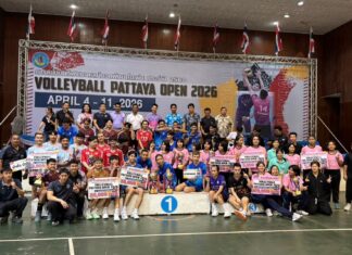 芭堤雅市长主持2026年芭堤雅公开排球锦标赛闭幕式及颁奖典礼