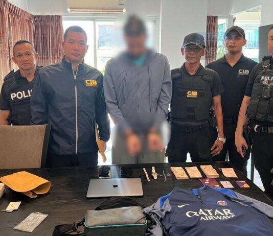 Brittisk misstänkt gripen i Pattaya för påstådd roll i mordet på irakisk man i Phuket relaterad till den colombianska kartellen.