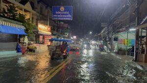 Heavy Rain Lashes Pattaya Overnight, Causing Widespread Flooding