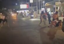 Pattaya-polisen utreder vilt bråk mellan utlänningar och thailändare vid Bali Hai-piren, kvinna verkar ha blivit avsiktligt överkörd av bil.