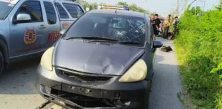 Saraburi Woman, 42, Deliberately Rams Car into Common-Law Husband on Phahon Yothin Road, Then Stomps on His Face, Killing Him