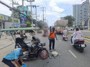 Pattaya Police Arrest 29-Year-Old Thai Driver After Hit and Run Accidents in Jomtien Injure Multiple People and Damage Multiple Vehicles