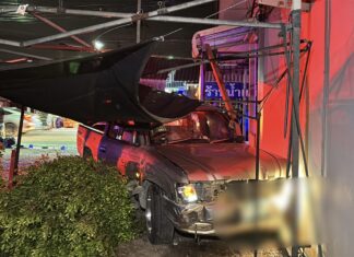 Drunk Thai Man Crashes Pickup After Downing 5 Beers, Smashes into Pharmacy and House in Pattaya Area