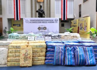 Тайская полиция изъяла 1.74 тонны метамфетамина в ходе крупной операции по борьбе с наркотиками и арестовала трех подозреваемых.
