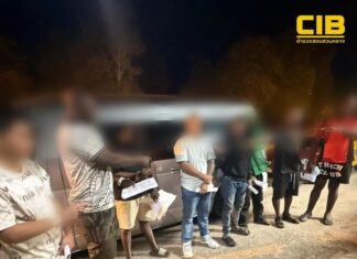 Thaimaan poliisi pysäytti pakettiauton, joka kuljetti yhdeksää ulkomaalaista, jotka olivat yhteydessä rajat ylittäviin huijausjengeihin, ja pidätti kahdeksan ulkomaalaista epäiltyä.