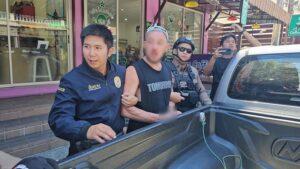 Overstaying British Man Arrested in Pattaya After Allegedly Throwing Acid at Guesthouse Caretaker in Frustrated Search for Thai Woman, Claims Self Defense