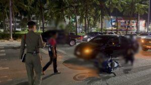 Allegedly Drunk Chinese Tourist Crashes SUV into Vehicles at Pattaya Red Light, Refuses Breathalyzer Test
