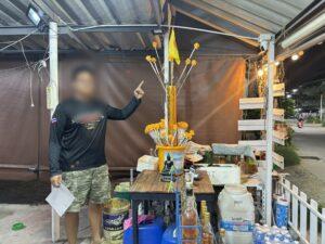 Thief Sneaks into Pattaya Area Grocery Store, Stealing Merit Donations, Phones, Liquor and Even Rambutans