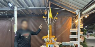 Вор проник в продуктовый магазин в районе Паттайи, украв пожертвования, телефоны, алкоголь и даже рамбутаны.