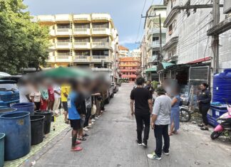 Banglamung Police Raid Jomtien Soi 2 and 3 Again and Soi Sukhumvit Pattaya 42, Arrest Dozens of Illegal Drug Users and Dealers