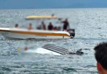 Fishing Boat Sinks Near Jomtien Ahead of Strong Storm; All Four Aboard Rescued Safely