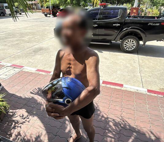 Fiskare i endast underkläder anmäler stöld av motorcykel och kläder efter att ha kommit ut ur reservoaren i Pattaya-området