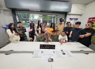 Police Raid Drug Gathering at 3 a.m., Arrest 14 People in Chonburi