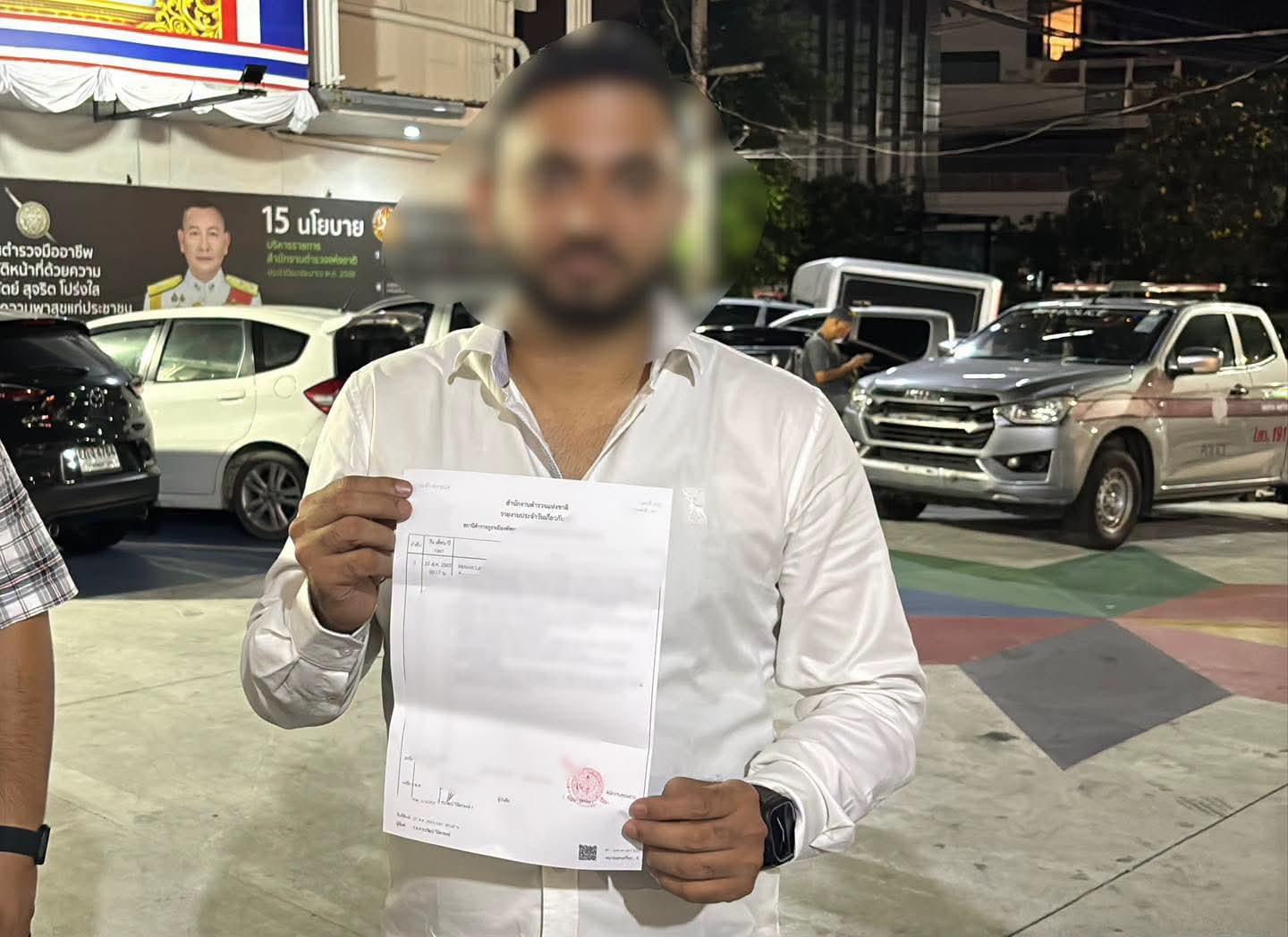 Pattaya news press photograph of the herbal hair-growth products an Indian tourist says he was scammed into buying on Second Road in Pattaya Thailand