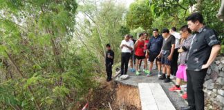 Pattaya Mayor Inspects Damaged Road and Exercise Paths on Big Buddha Hill, Orders Urgent Repairs