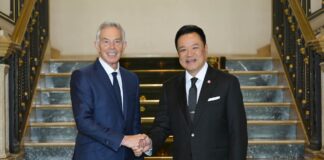 Thai Prime Minister Anutin Charnvirakul Meets Former UK Prime Minister Sir Tony Blair