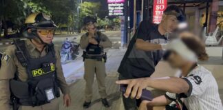 British Tourist Injured in Attempted Robbery in Jomtien, Third Mugging of Foreign Tourist This Week Locally