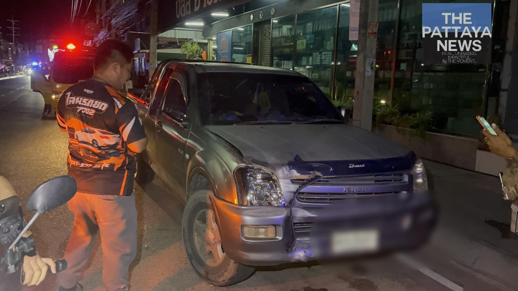 Intoxicated Driver Crashes Into Utility Pole in Pattaya, Claims Fake Police Officer Arrived and Punched him In The Face Photo_1789602664399
