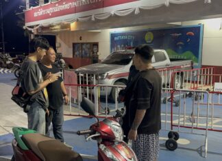 Drunk British Tourist Detained in Pattaya After Riding Off on a Motorcycle Left with the Key In