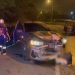 Pickup Truck Crashes into Streetlight in Pattaya, Driver Leaves Scene Before Returning in Fresh Clothes Oplus_0